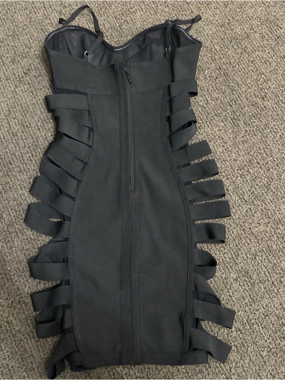 superdown Black Sheer-Panel Bodycon Mini Dress - Picture 5 of 6